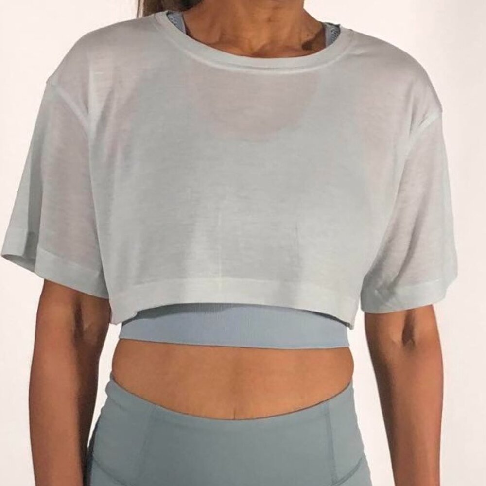 Lightweight Crop Top | Light Blue | NIP | Size M